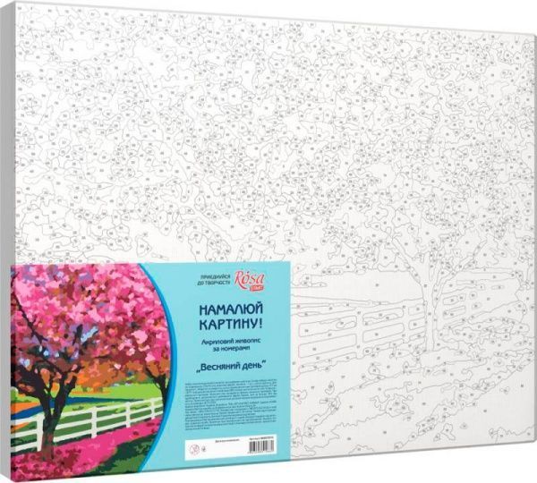 Набір стандарт акриловий живопис за номерами Весняний день Rosa Start 