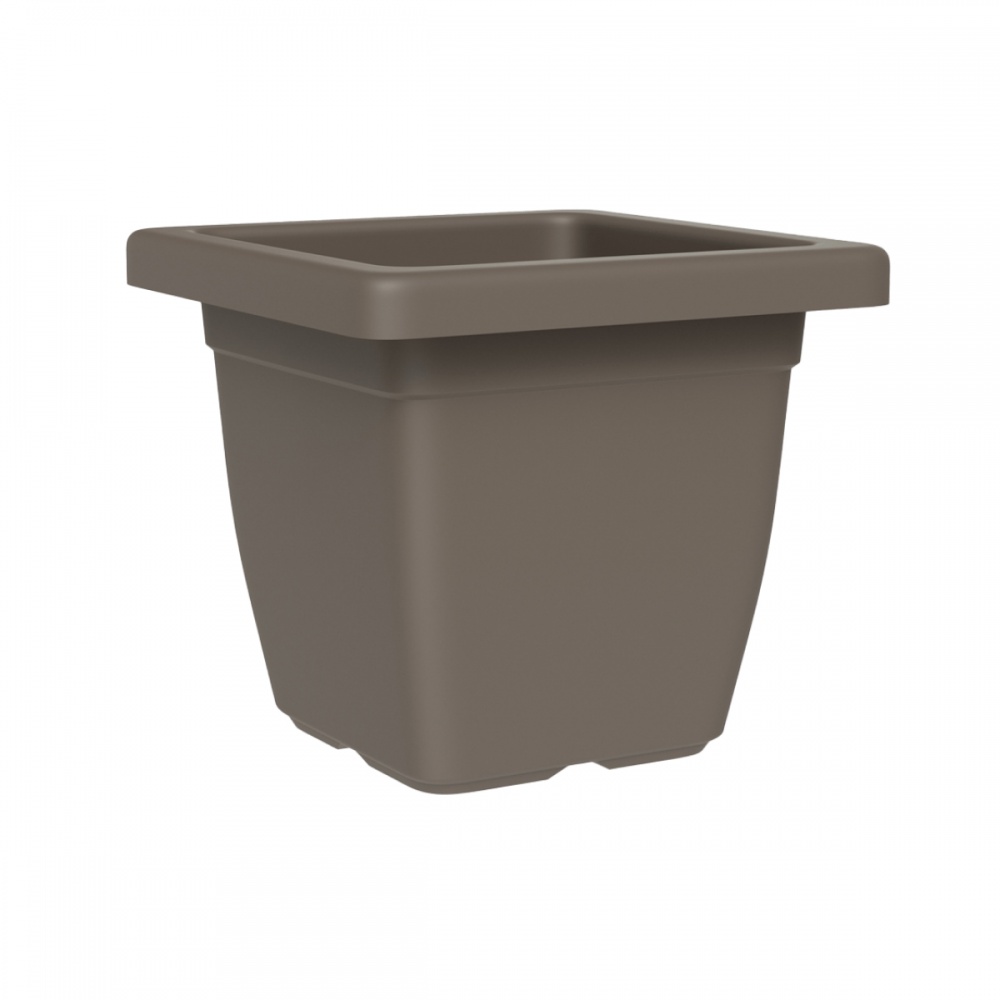 Вазон пластик NAZCA 39 см квадратный серо-коричневый 27 л TeraPlast (33144039406)