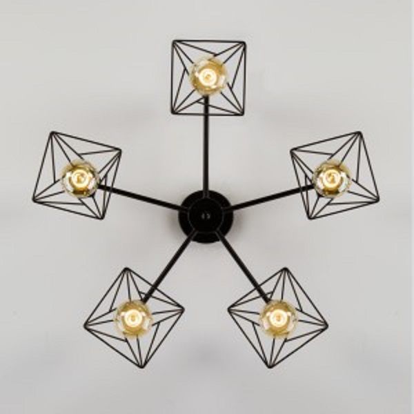 Люстра потолочная Strotskis Trappola 5x60 Вт E27 черный 70107/5 