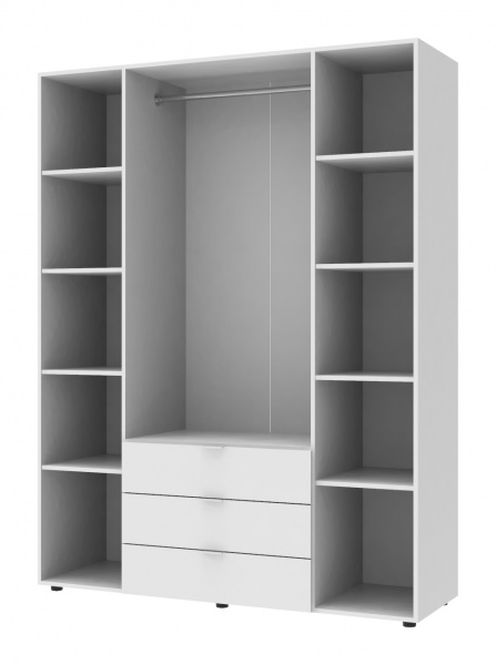 Шкаф для одежды Doros Гелар 2034x1550x495 мм белый 