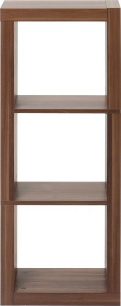 Стеллаж двухсторонний Inteo Кубус МИКС 1х3 438x1146x290 мм орех 