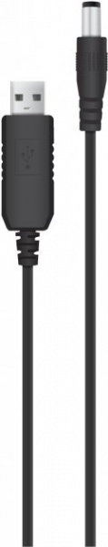 Кабель живлення Acclab USB to DC 5,5х2,5 мм 12V 1A (1283126552847) 1 м чорний 