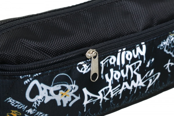 Пенал на блискавці Graffiti Іди за мрією Lider сірий