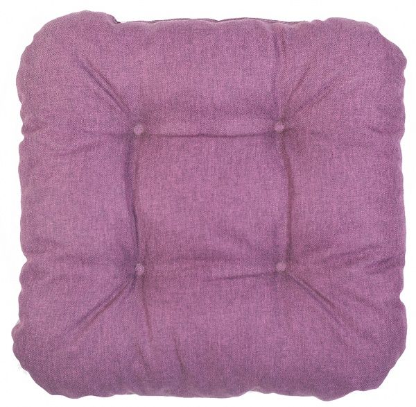 Подушка на стул Безе 41х41х8 жаккард С12+С17 (сиреневый+фиолетовый)