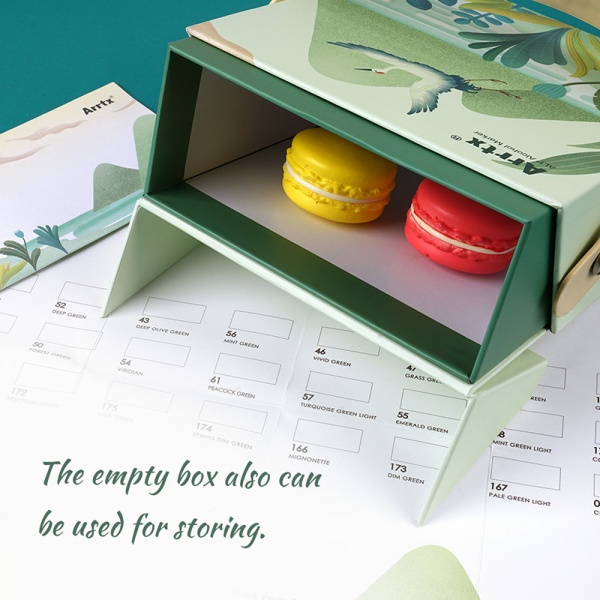 Набор маркеров Arrtx спиртовых Alp ASM-02GN 24 цвета зеленые оттенки LC302246 