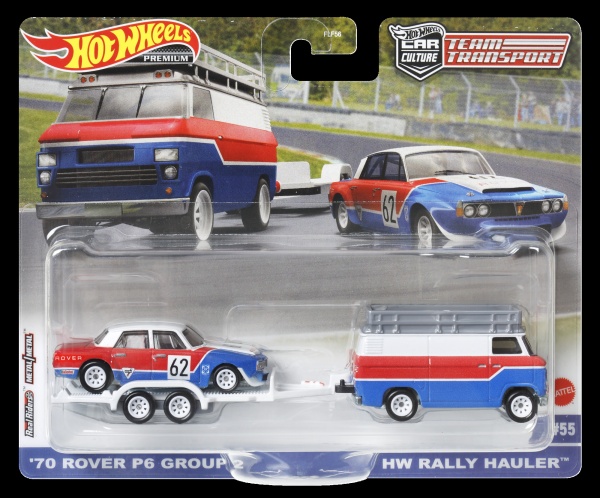 Машинка Hot Wheels 70 Rover P6 Group 2 та транспортер HW Rally Hauler серії 