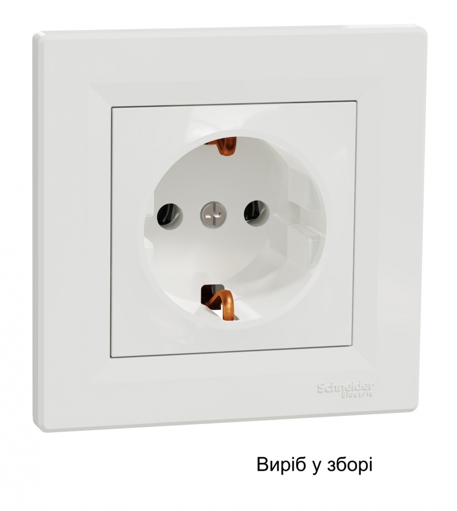 Розетка бытовая с заземлением Schneider Electric Asfora IP20 белый EPH2970121