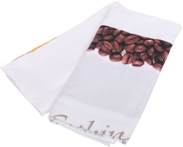 Набір рушників кухонних Кава + Апероль 2 шт. 40x60 см Homeline білий із малюнком 