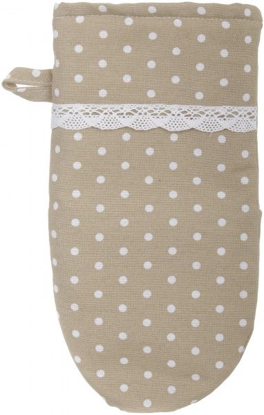 Прихватка-варежка Горох бежевый Прованс 