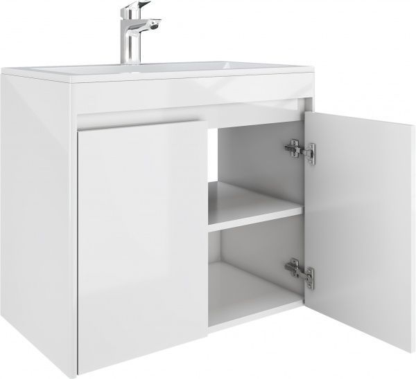 Тумба підвісна Water House Preference N1 70 МДФ білий глянець під умив.Como 70