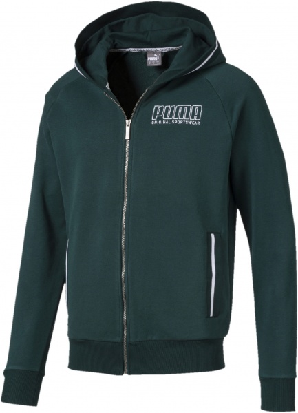 Джемпер Puma Athletics Hooded Jacket 85414030 р. S зеленый