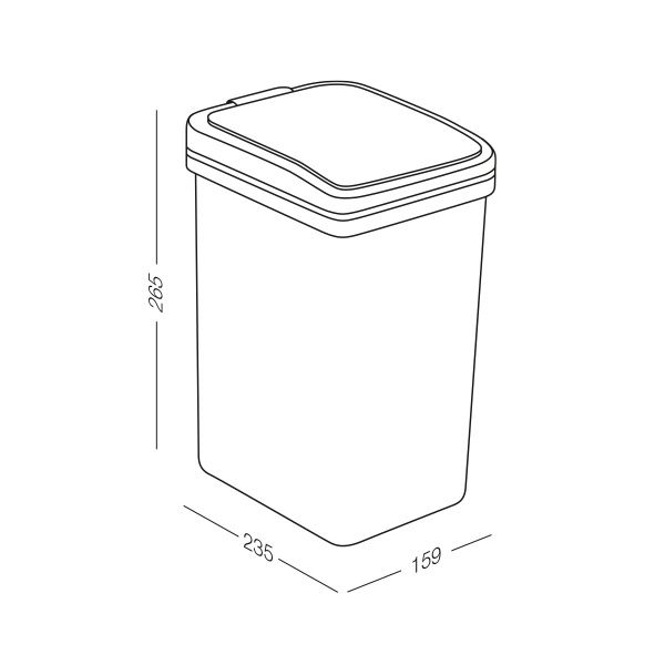 Ведро MVM BIN-04 серый 6 л серый BIN-04 6L Grey