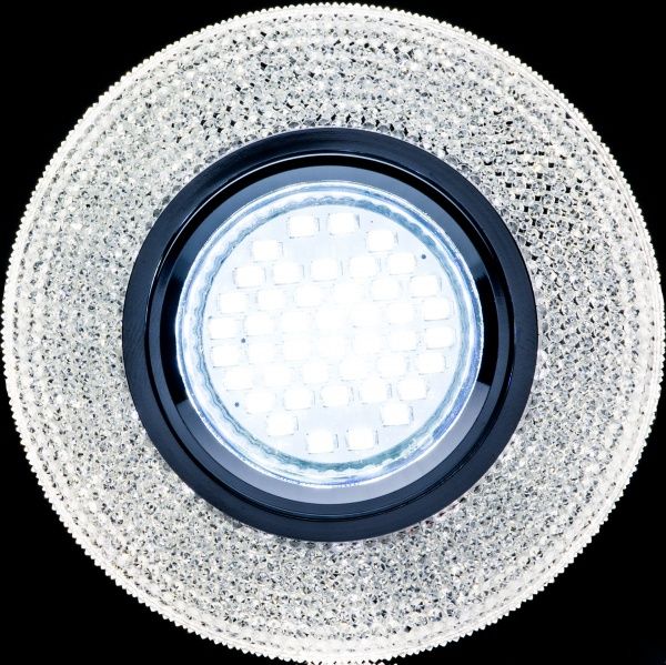 Светильник точечный Accento lighting MR16 с LED-подсветкой 3 Вт GU5.3 4000 К черныйпрозрачный ALHu-MKD-E004 
