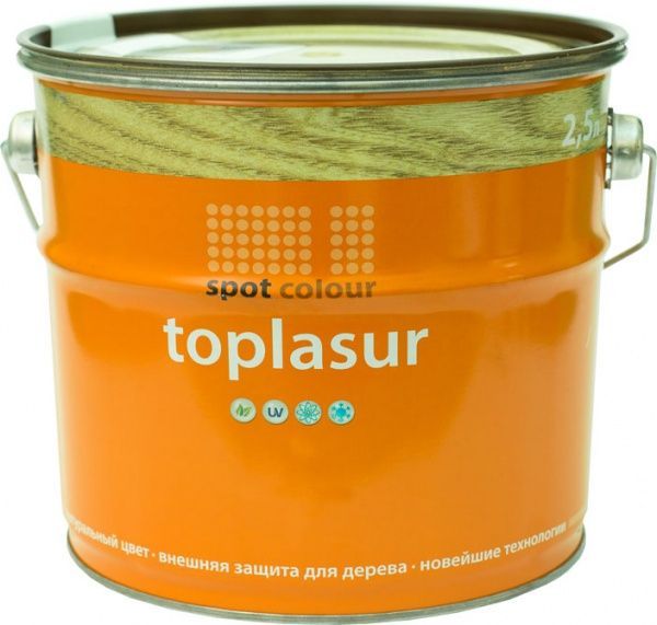 Лазурь Spot Colour Toplasur №15 бесцветная полуглянец 2,5 л