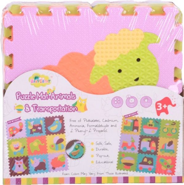 Коврик-пазл Baby Great Веселый зоопарк GB-M129А2