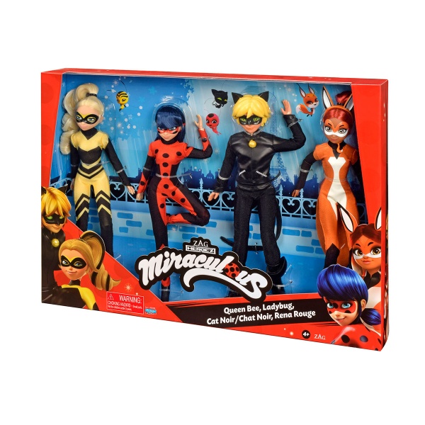 Кукольный набор Miraculous Леди Баг, Супер-Кот, Рена Руж и Квин Би 50369