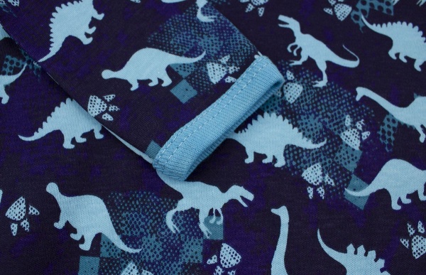 Боди детское для мальчика Маленькие люди Динозавр р.74 синий 