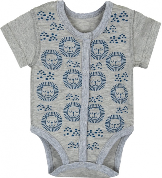 Боди для мальчика GABBI BD-22-1 р.56 серый меланж 13109 