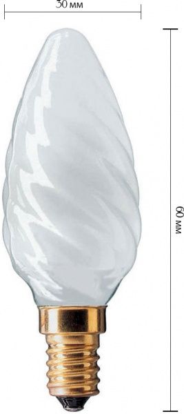 Лампа накаливания  Philips BW35 60 Вт E14 2700 К 220 В матовая