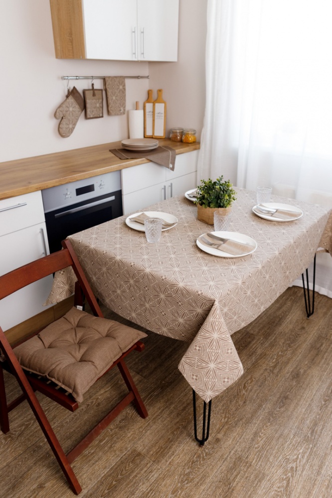 Скатерть Корица 133x133 см Прованс