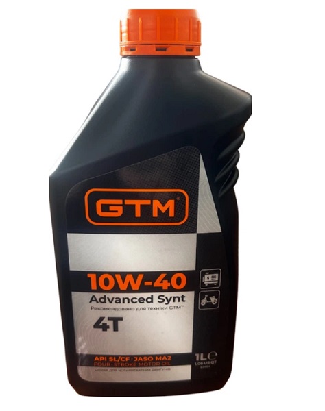 Масло GTM 4T Advanced Synt 10W-40 для генераторов 1 л 83404