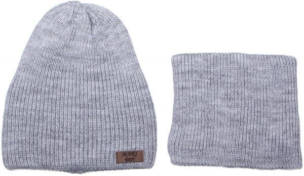 Комплект шапка + снуд Mari-Knit 0829 р.52-54 серый 