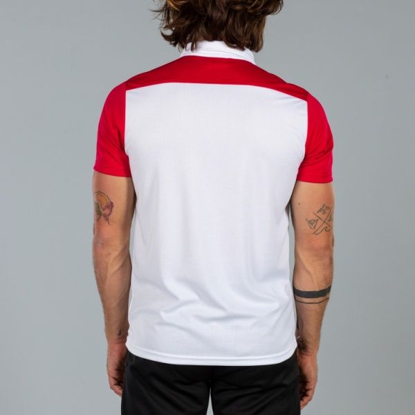 Поло Joma POLO SHIRT HOBBY II WHITE-RED S/S 101371.206 L білий