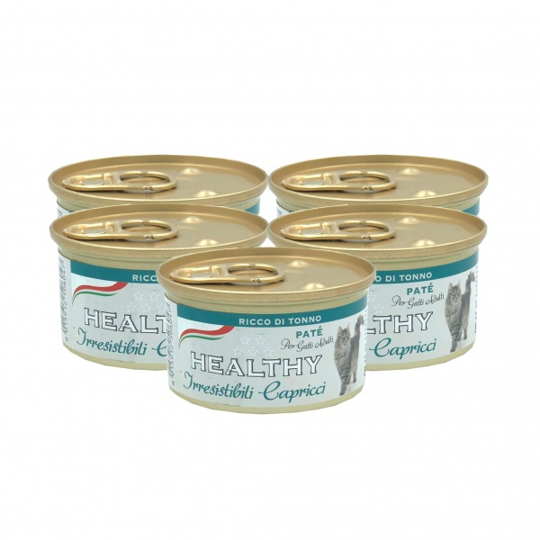 Корм для вибагливих кішок Healthy Irr.Cap 4+1 тунець і рослинне масло 85 г