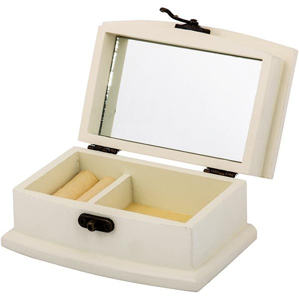 Сундук для украшений Provence белый 13.4x8.9 см