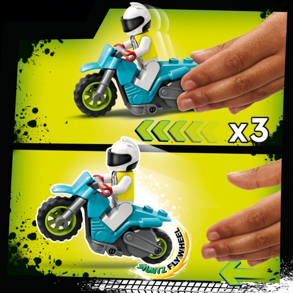 Конструктор LEGO City Завдання із каскадерською вантажівкою та вогняним колом 60357