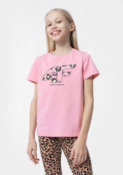 Футболка 4F TSHIRT F1008 4FJSS23TTSHF1008-56S р.152 рожевий