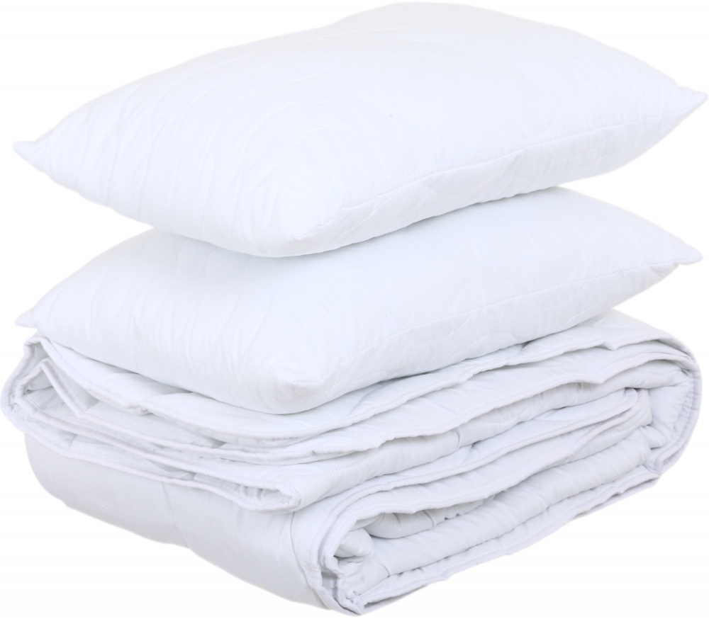 Набір подушка 50х70 2 шт + ковдра 200x220 см ORIGAMI білий