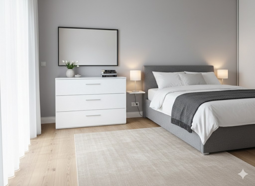 Комод Marry 1200x810x446 мм білий/білий