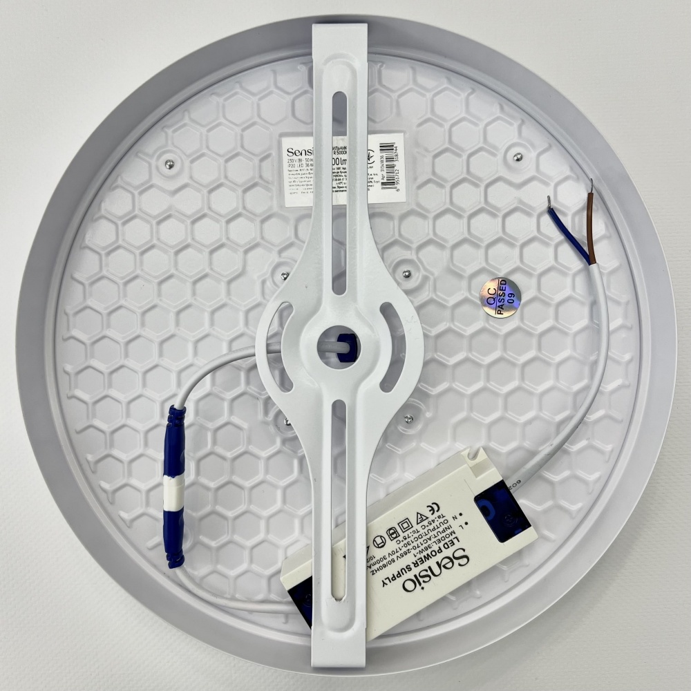 Світильник світлодіодний Sensio 36 Вт білий/прозорий 5000 К MIYA 36W R