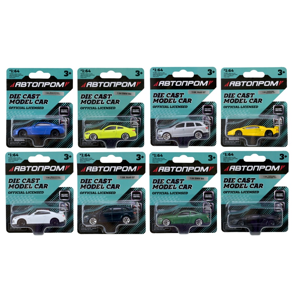 Автомодель Автопром 1:64 микс моделей AP6402