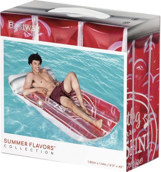 Матрац надувний Bestway 44039 190х114 см Вишневий коктейль різнокольоровий