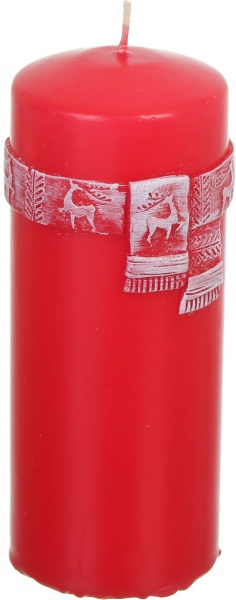 Свічки декоративна 70х150 мм Шарф червоний Pako-If