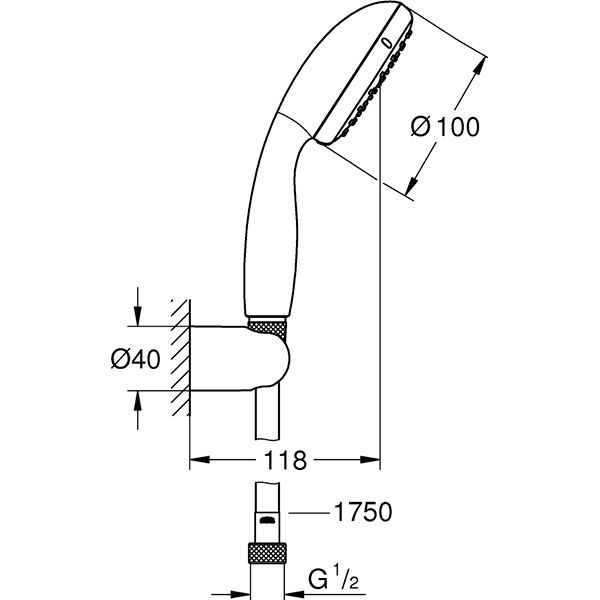 Душовий набір GROHE Vitalio Go 100 26198000