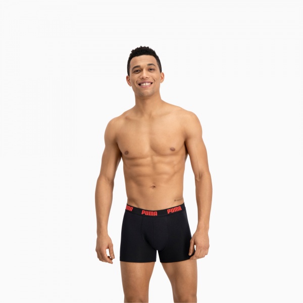 Труси Puma BASIC BOXER 2P RED / BLACK 90682309 р.S різнокольоровий