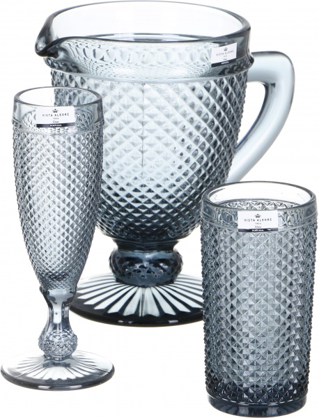 Набор бокалов для шампанского Bicos Cinza серый 190 мл 4 шт. 49000093 Vista Alegre