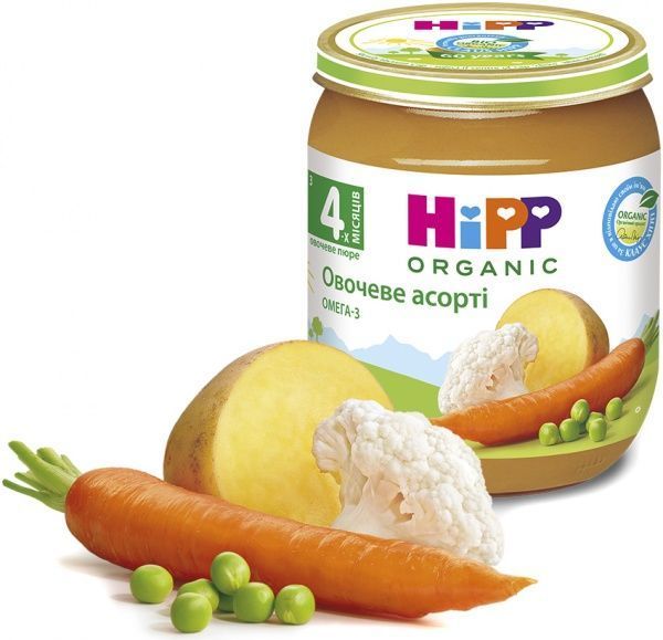 Пюре Hipp Овочеве асорті 125 г 9062300100287 