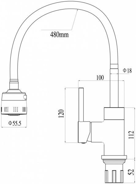 Змішувач для кухні Mixxen Апус MXAL0350