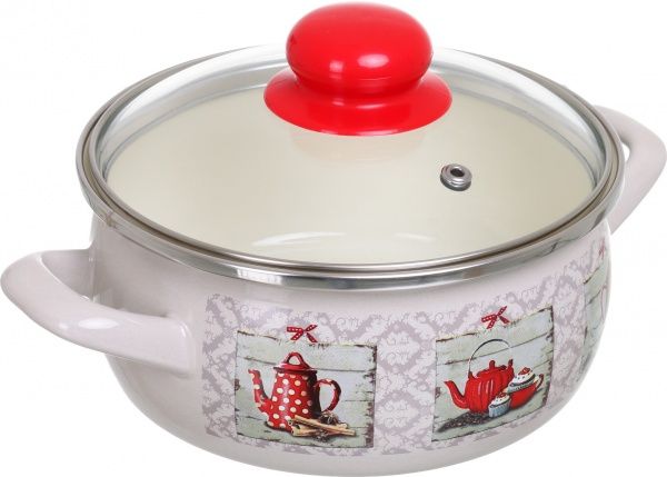 Кастрюля с крышкой Чаепитие 16 см Metrot