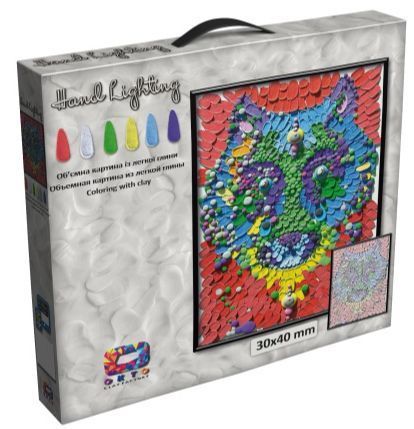 Картина из легкой глины Handlighting Волк Moon Light Clay 