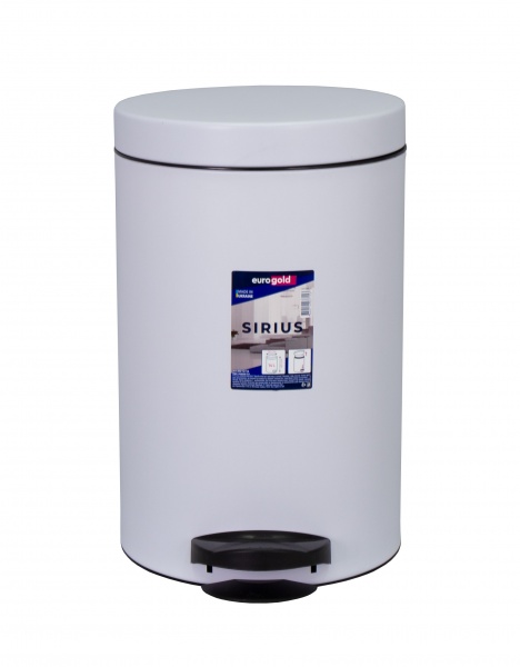 Відро з педаллю Eurogold Sirius 14 л біле