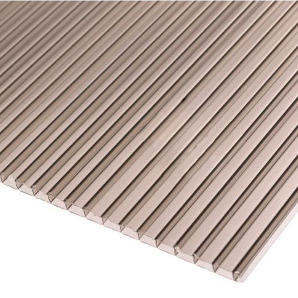 Полікарбонат стільниковий Solidplast UV Титан Х 6мм 1050x3000мм бронзовий