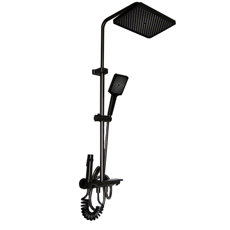 Смеситель для ванны Silver ETNA графит (с колонной) с/акс. SLUN0771GG