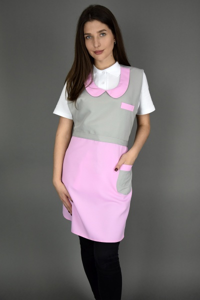 Фартух-сукня Lux-Form р. універсальний сіро-рожевий