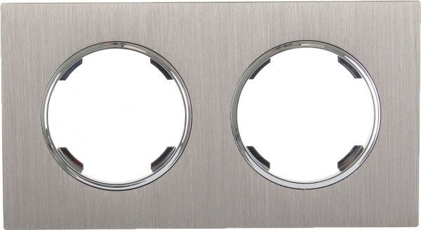 Рамка двухместная HausMark Bela матовый хром SNG-FRM.RD20G2-MC