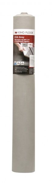 Підложка King Floor EVA Grey 10000x1000x1,5 мм ( рул.10 кв.м) 